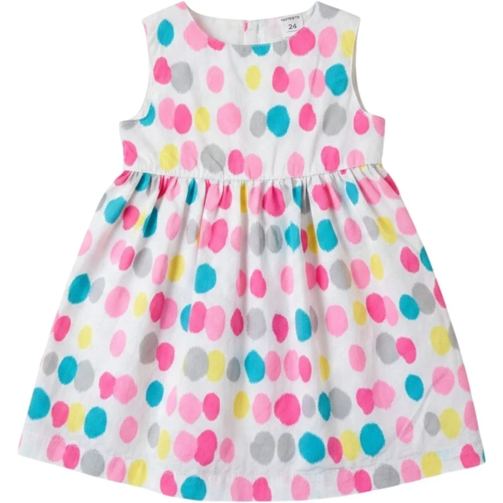 Carters Toddler Girls Polka Dot Sleeveless Dress Multi Color Size‎ 24 Months